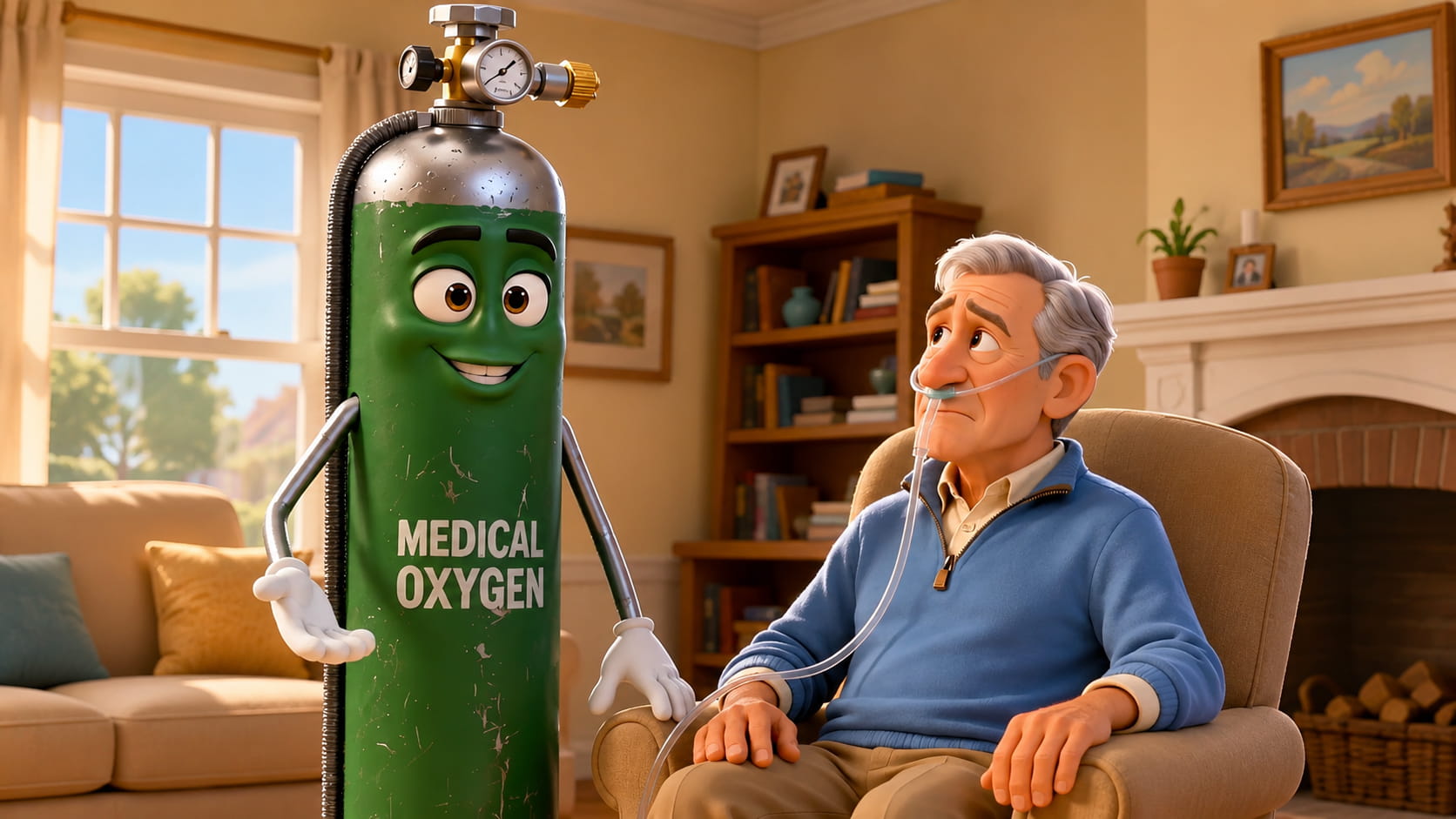 Portable Oxygen Concentrator — Pixar-Style AI Animated Commercial